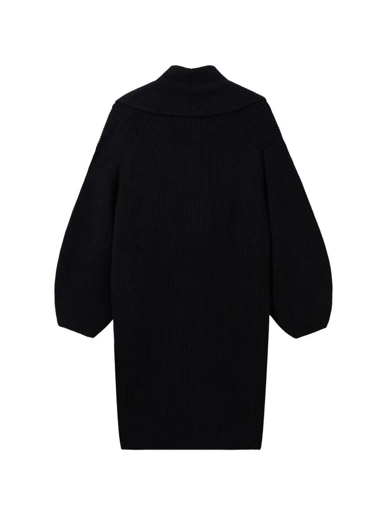long shawl lapel cardigan by Selfnex