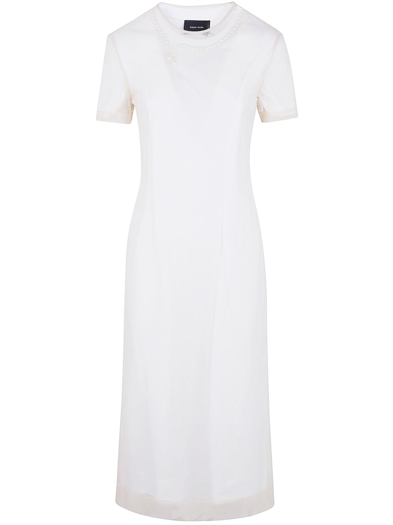 layered liquid dress with embroidered by Selfnex