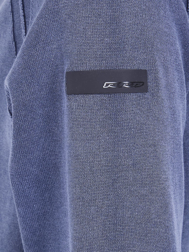techno wash round neck 14 knit sweater by Selfnex