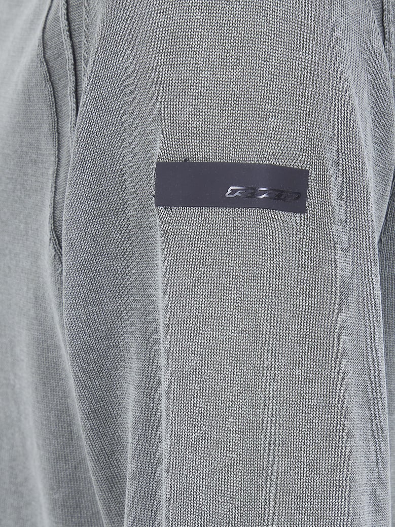 techno wash round neck 14 knit sweater by Selfnex