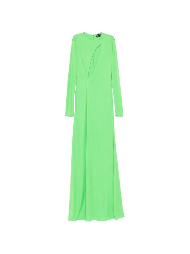 crepe jersey long sleeve evening dress by Selfnex