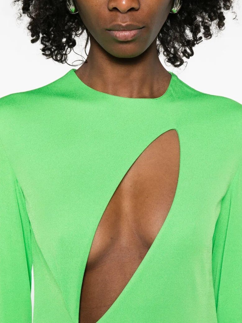 crepe jersey long sleeve evening dress by Selfnex