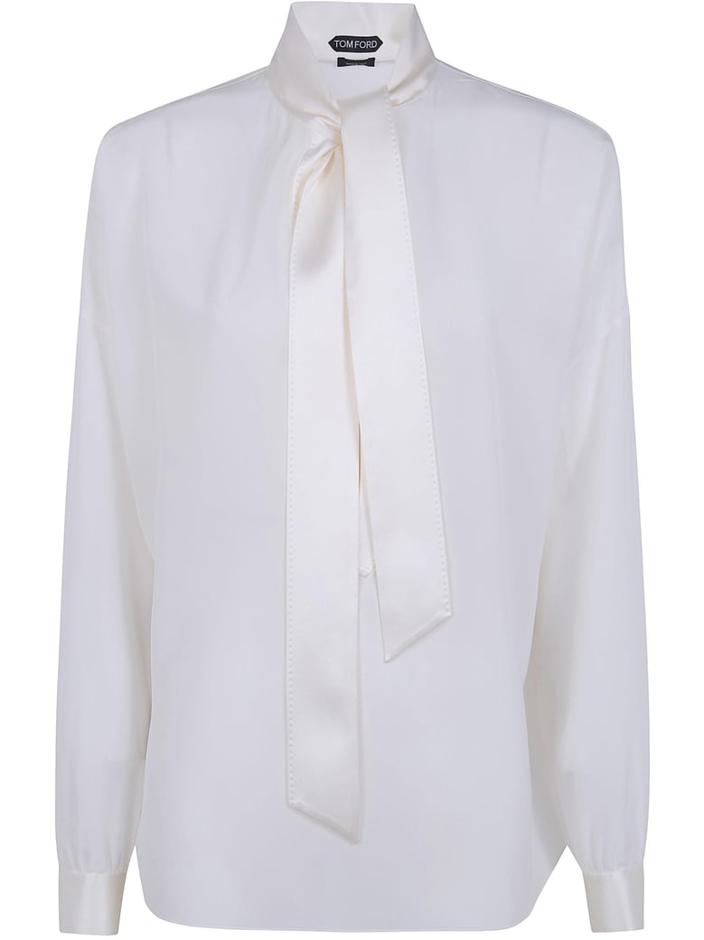 tom ford silk lavallière blouse by Selfnex
