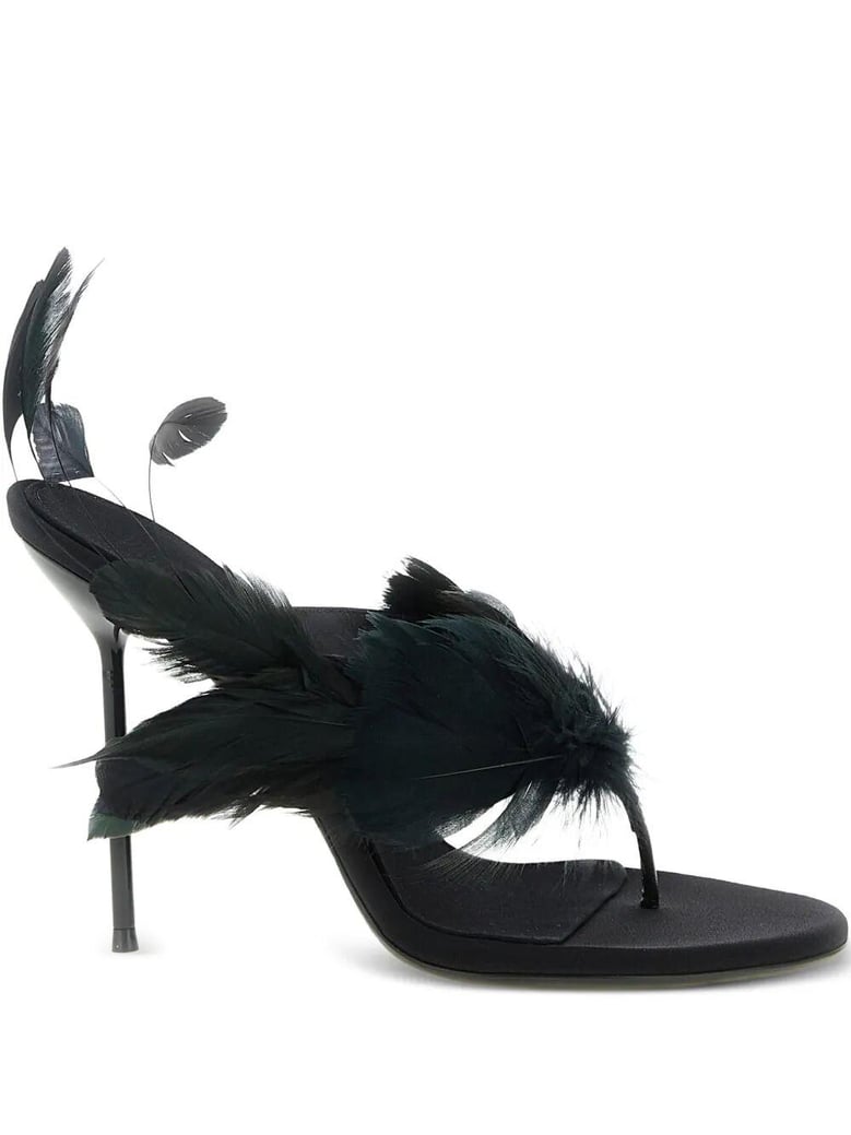 lidia feather thong mule t 105 by Selfnex