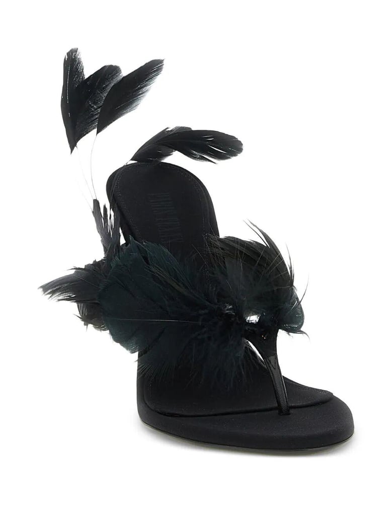 lidia feather thong mule t 105 by Selfnex