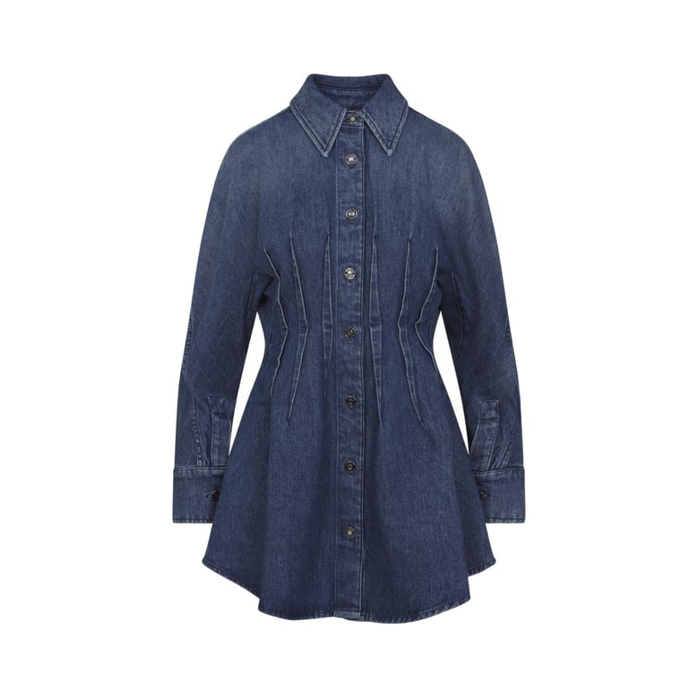 cocoon dress in medium blue denim by Selfnex
