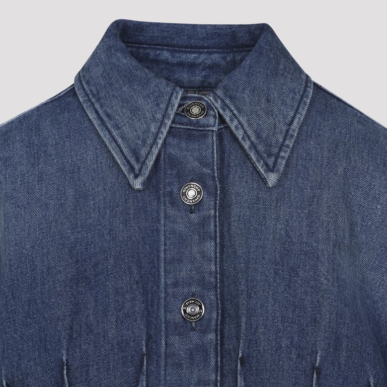 cocoon dress in medium blue denim by Selfnex