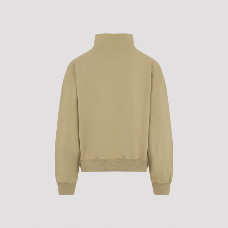 beige gros grain cotton sweatshirt by Selfnex