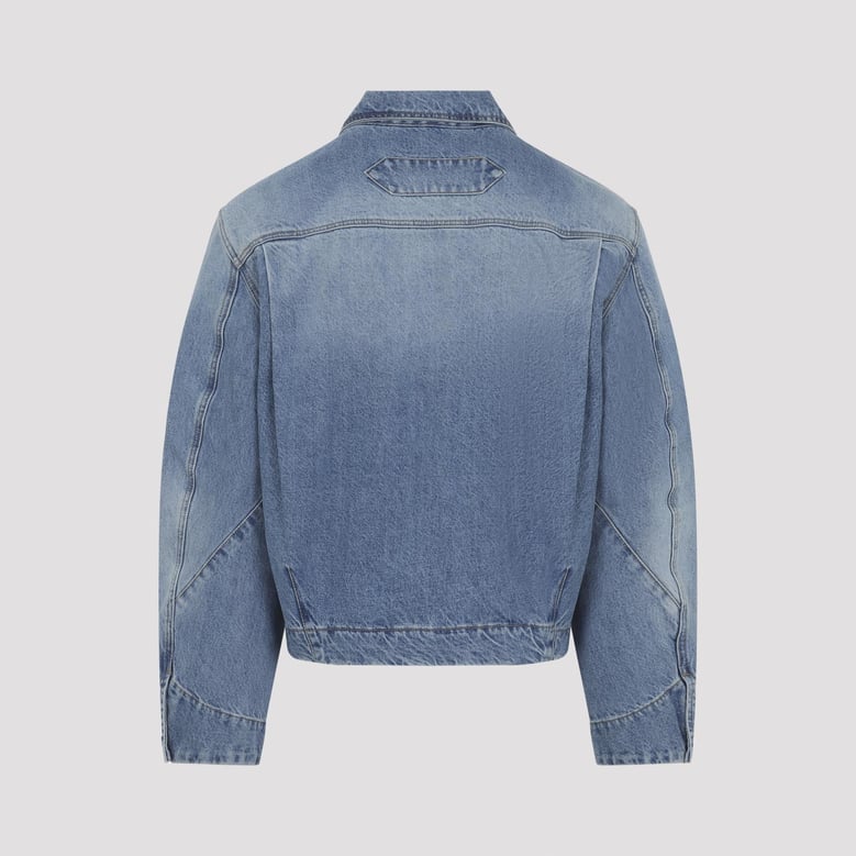 blue the mirada de-nimes cotton jacket by Selfnex