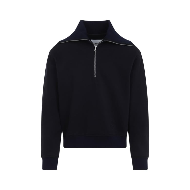 navy blue halfzip sweatshirt by Selfnex