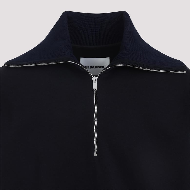 navy blue halfzip sweatshirt by Selfnex