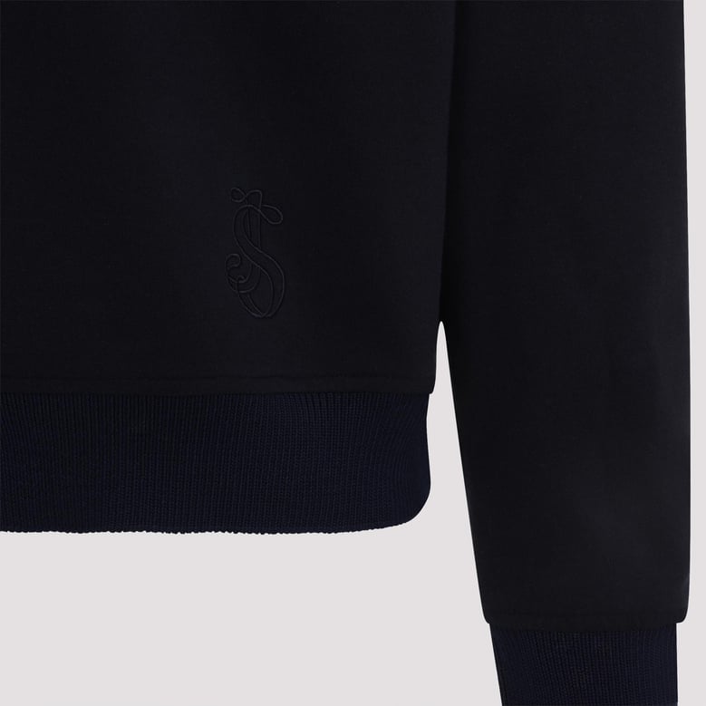 navy blue halfzip sweatshirt by Selfnex