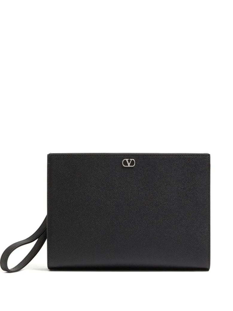 valentino garavani vlogo signature pouch in grained calfskin by Selfnex