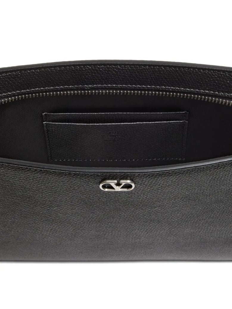 valentino garavani vlogo signature pouch in grained calfskin by Selfnex