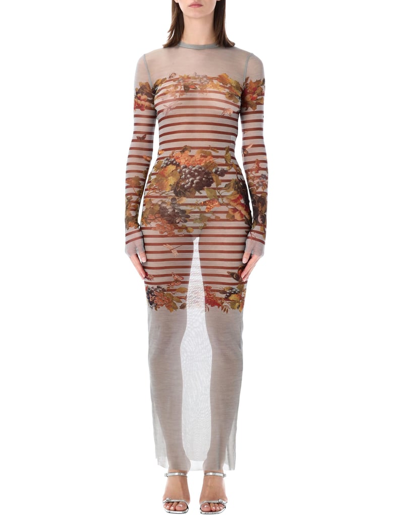 jean paul gaultier marinière mesh long dress by Selfnex