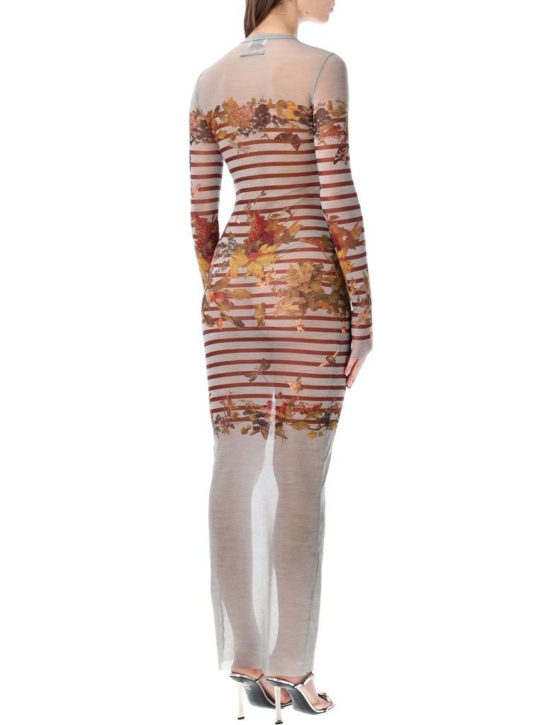 jean paul gaultier marinière mesh long dress by Selfnex