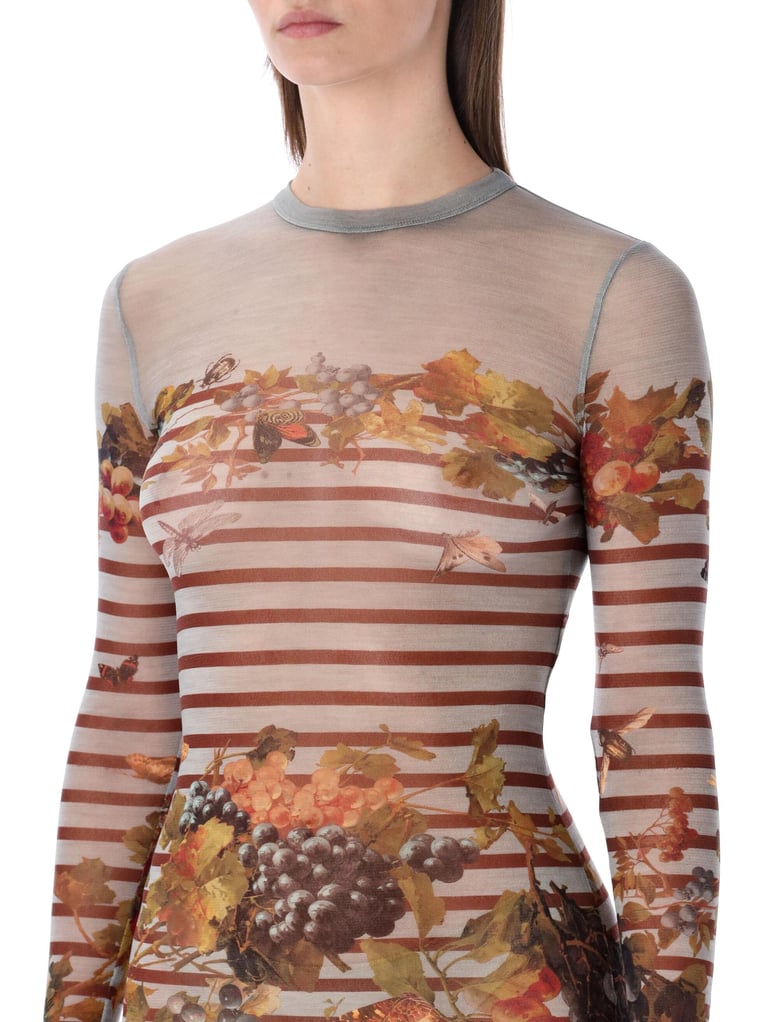 jean paul gaultier marinière mesh long dress by Selfnex
