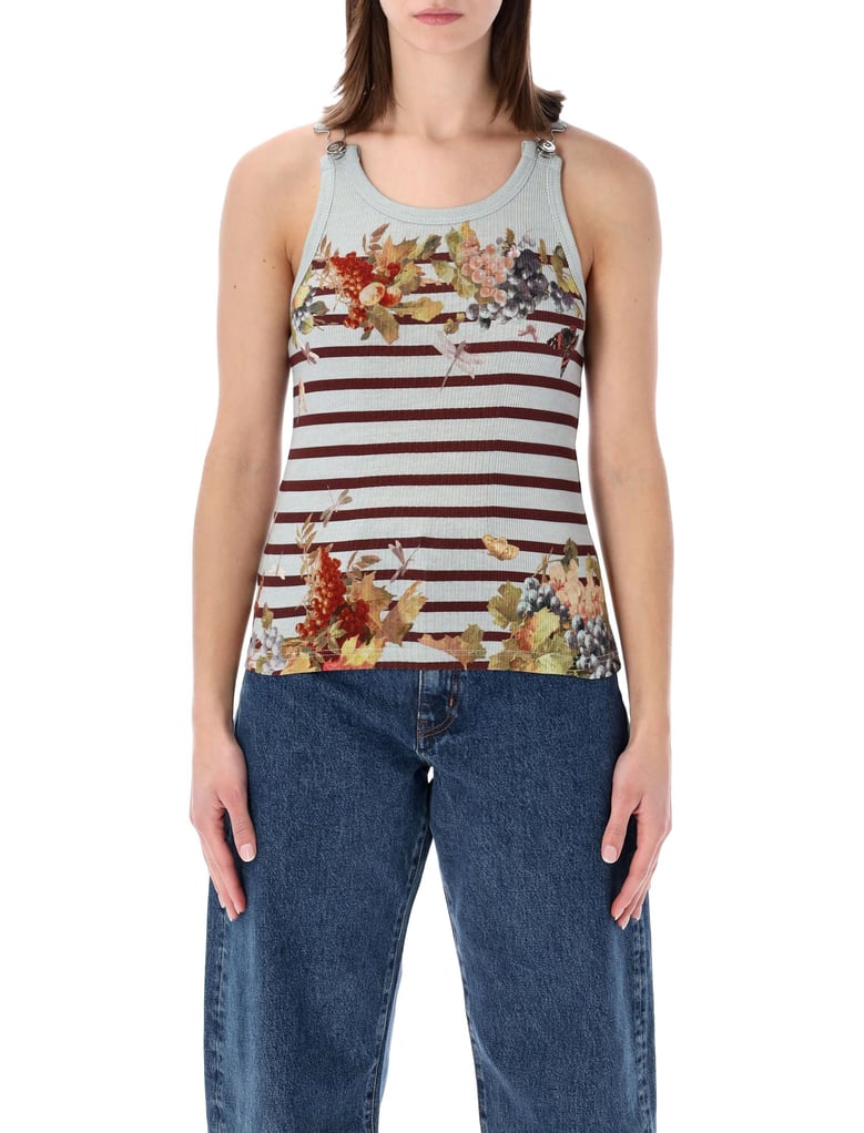 jean paul gaultier marinière grape rib tank top by Selfnex