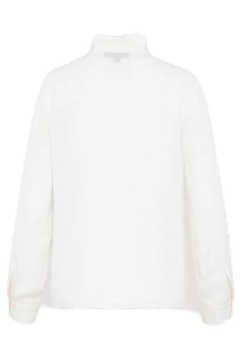 lily blouse with raw ruffle by Selfnex