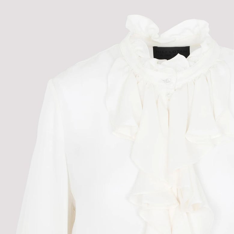 lily blouse with raw ruffle by Selfnex