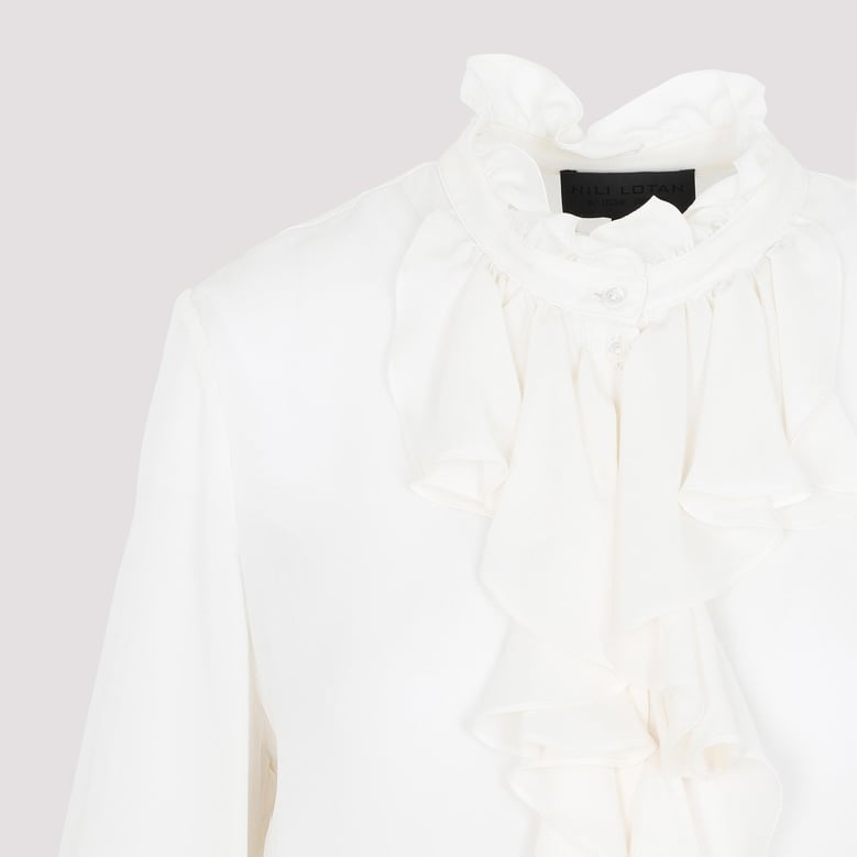 lily blouse with raw ruffle by Selfnex