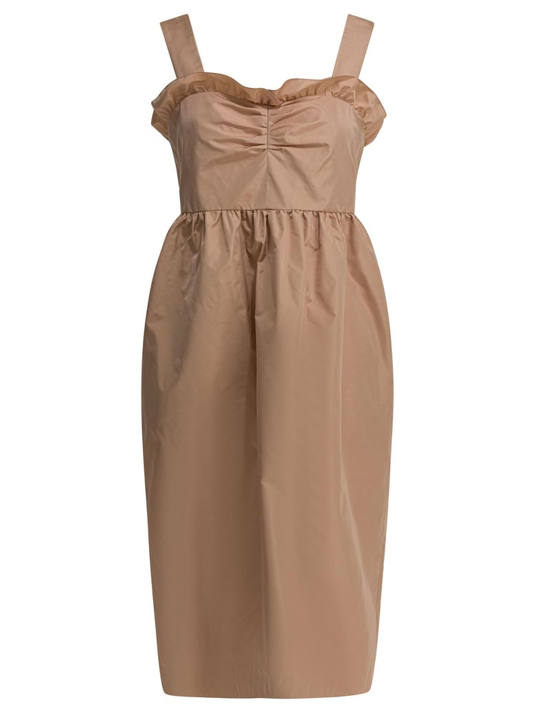 robe ruffled ruched midi dress by Selfnex