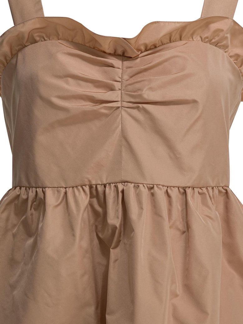 robe ruffled ruched midi dress by Selfnex