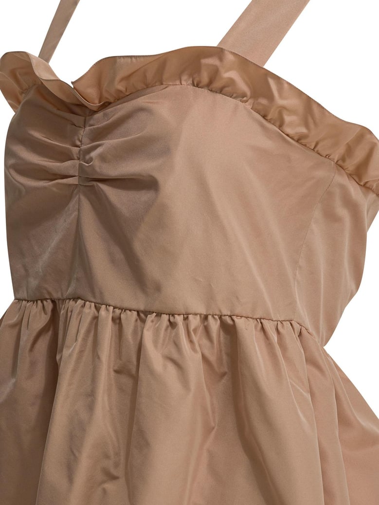 robe ruffled ruched midi dress by Selfnex