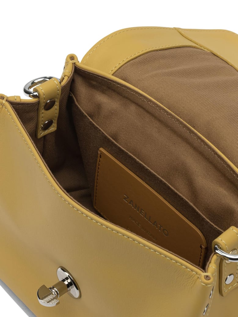 yellow leather handbag by Selfnex