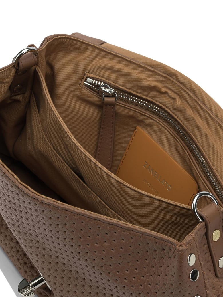 brown leather handbag by Selfnex