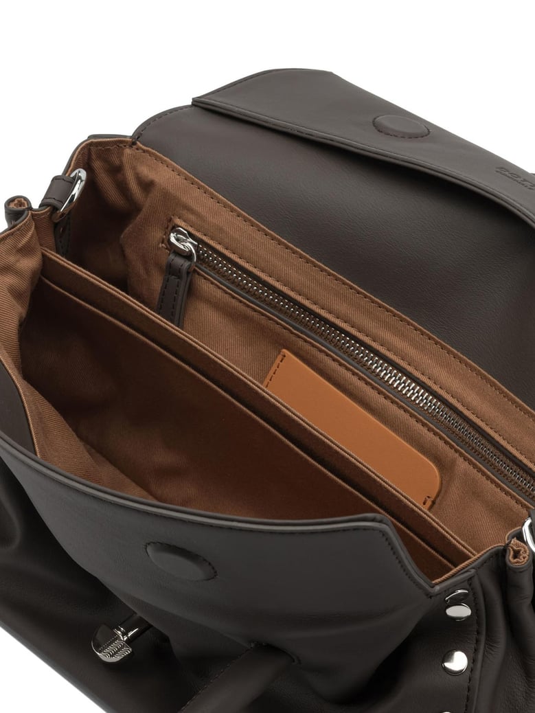 brown leather handbag by Selfnex