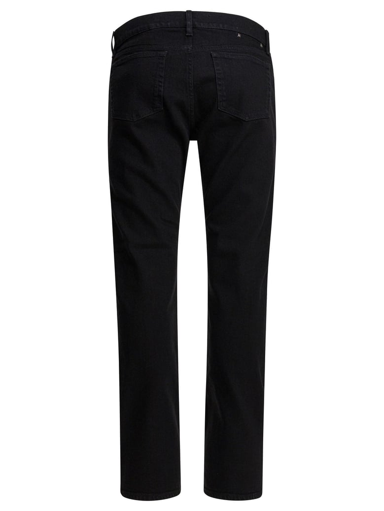 black cotton spandex trousers by Selfnex