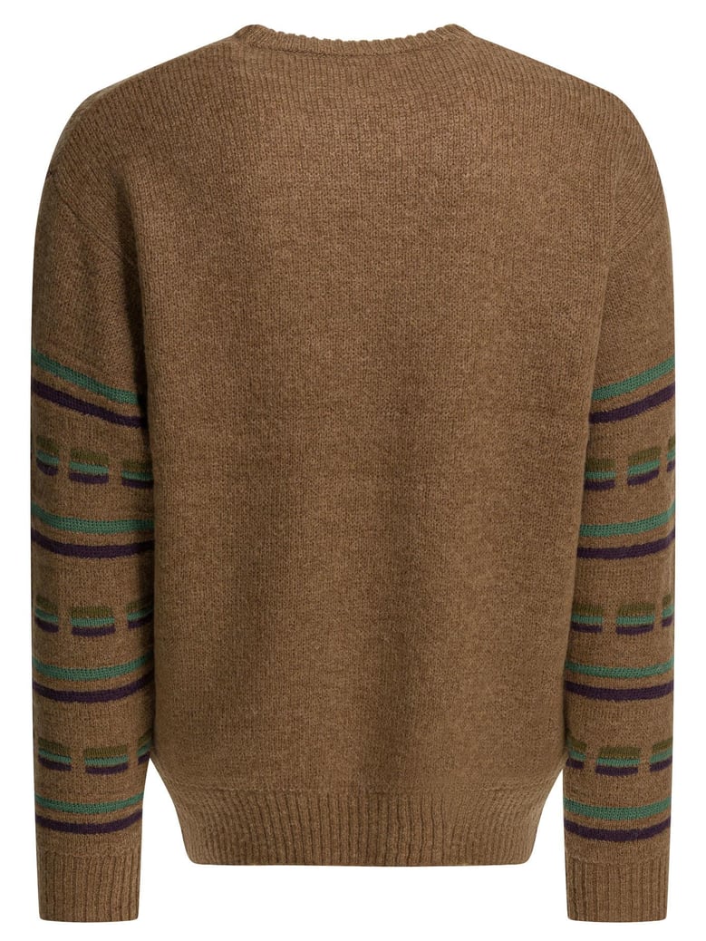 brown wool mohair knitwear by Selfnex