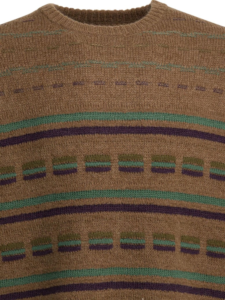 brown wool mohair knitwear by Selfnex