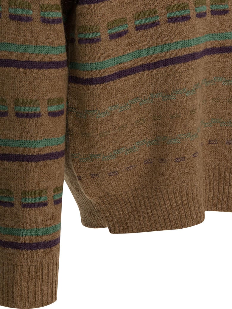 brown wool mohair knitwear by Selfnex