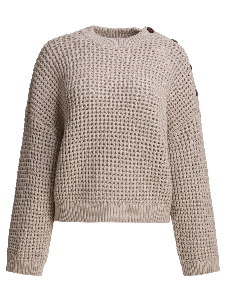 beige cotton polyamide knitwear by Selfnex