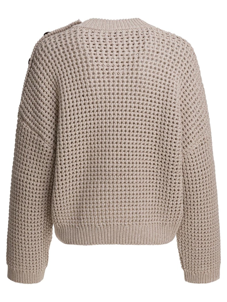 beige cotton polyamide knitwear by Selfnex