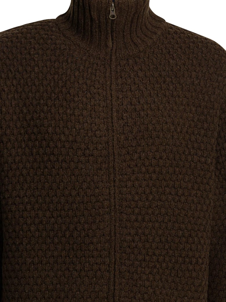 brown wool knitwear by Selfnex