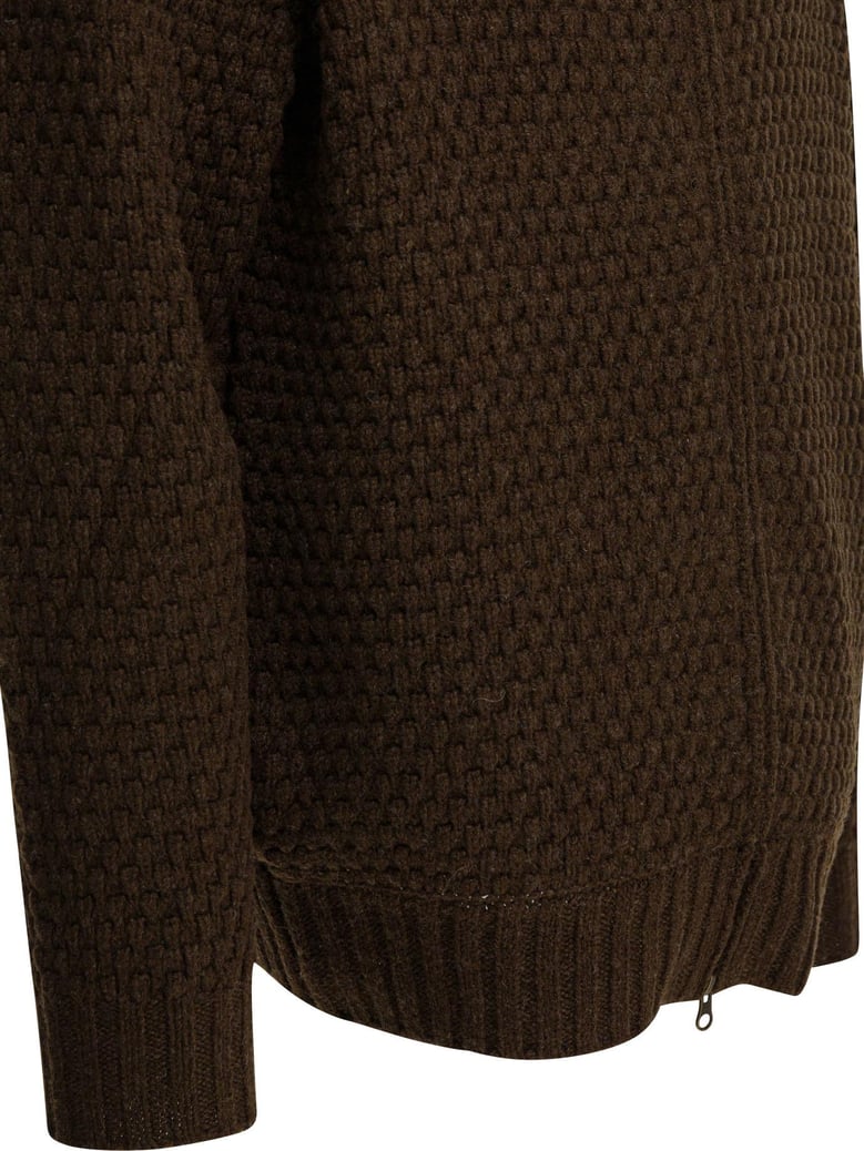 brown wool knitwear by Selfnex