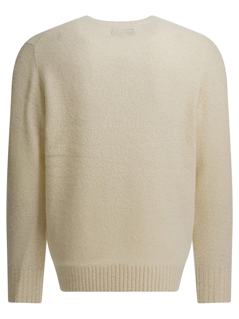 white cashmere silk knitwear by Selfnex
