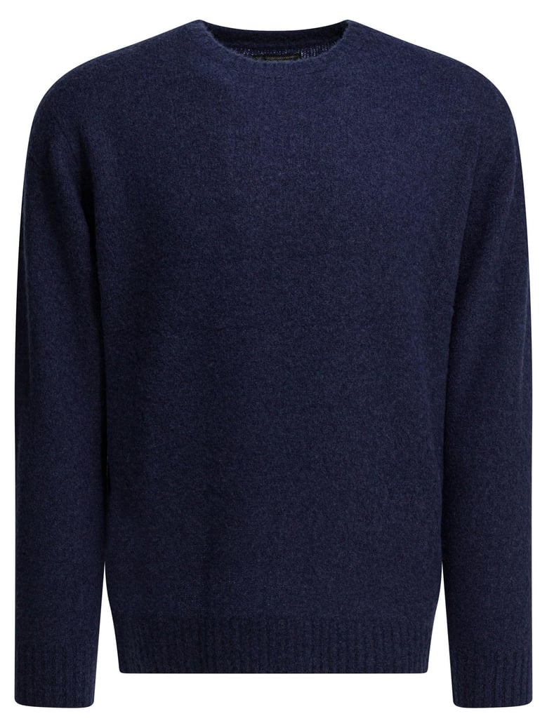 blue cashmere silk knitwear by Selfnex