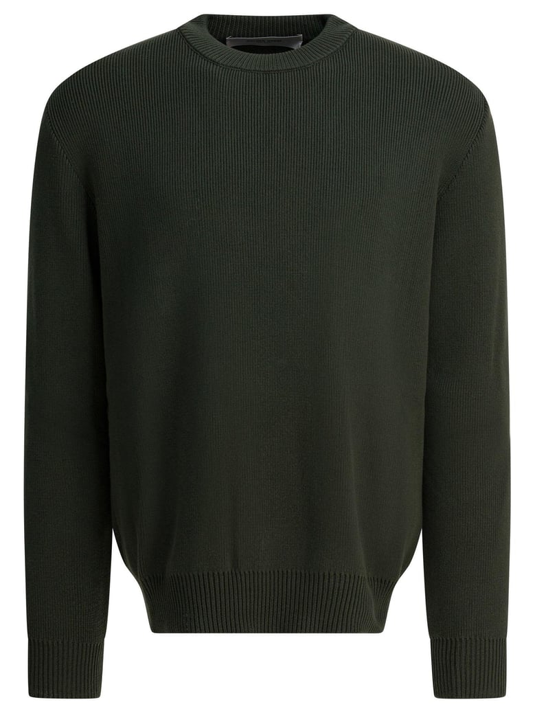 green cotton blend knitwear by Selfnex