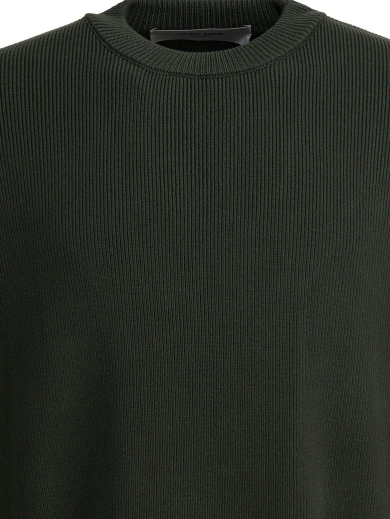green cotton blend knitwear by Selfnex
