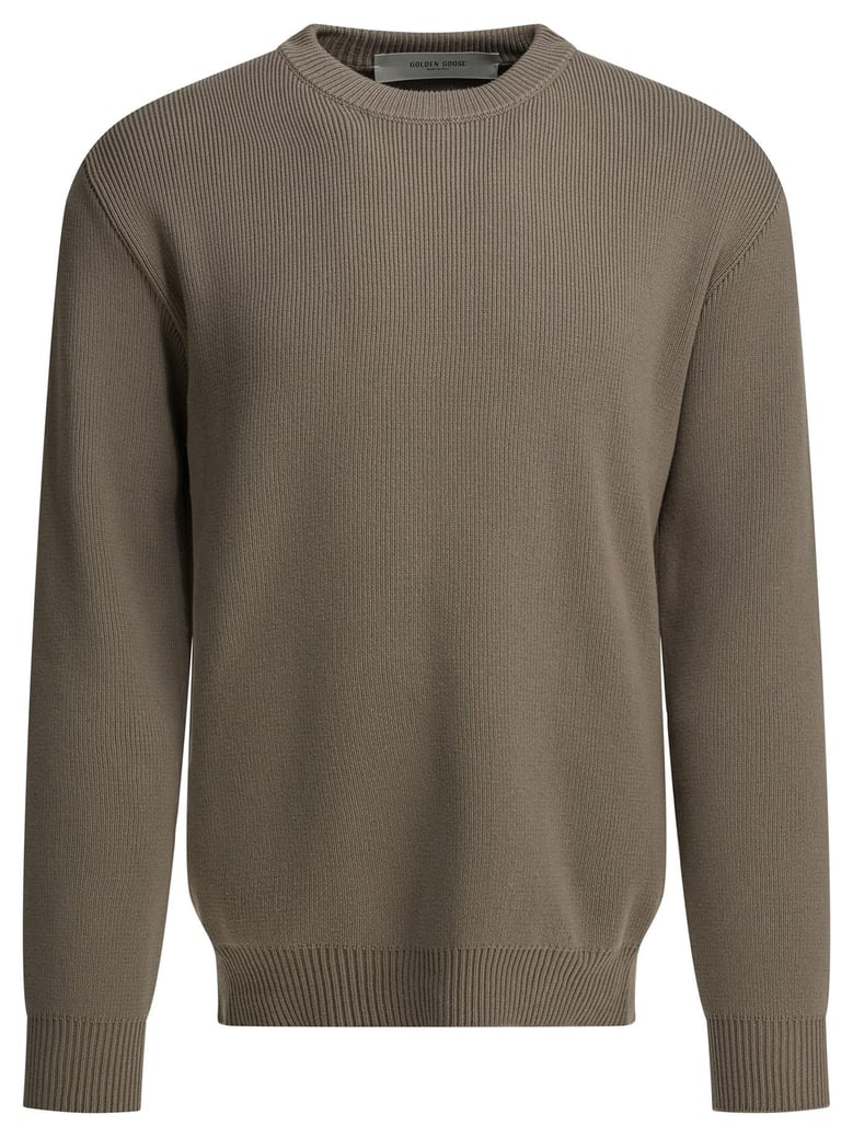 beige cotton blend knitwear by Selfnex