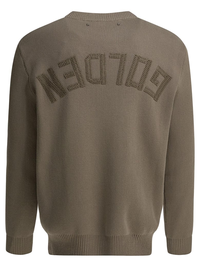 beige cotton blend knitwear by Selfnex