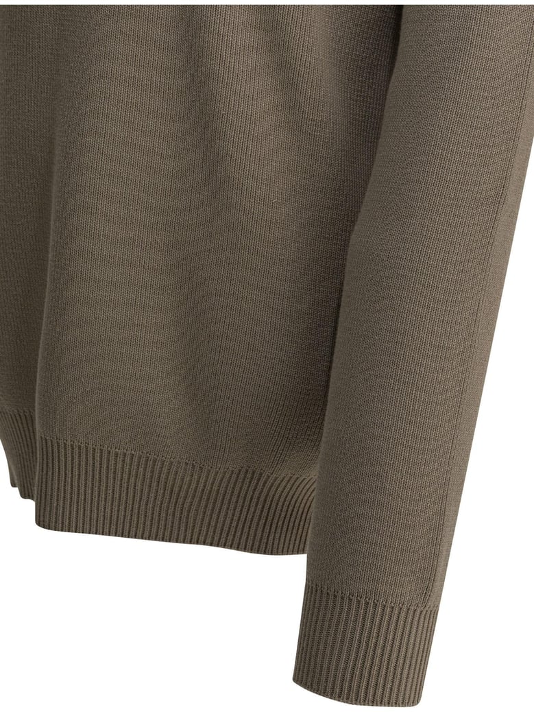 beige cotton blend knitwear by Selfnex