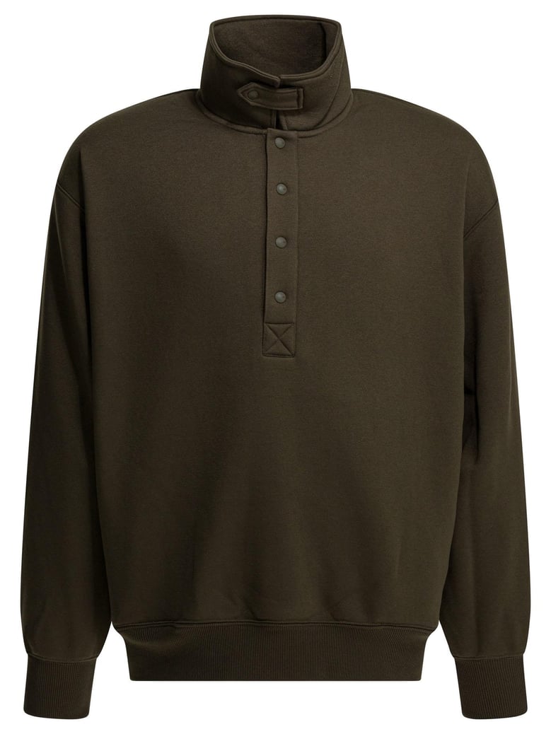 brown polyester sweatshirt by Selfnex