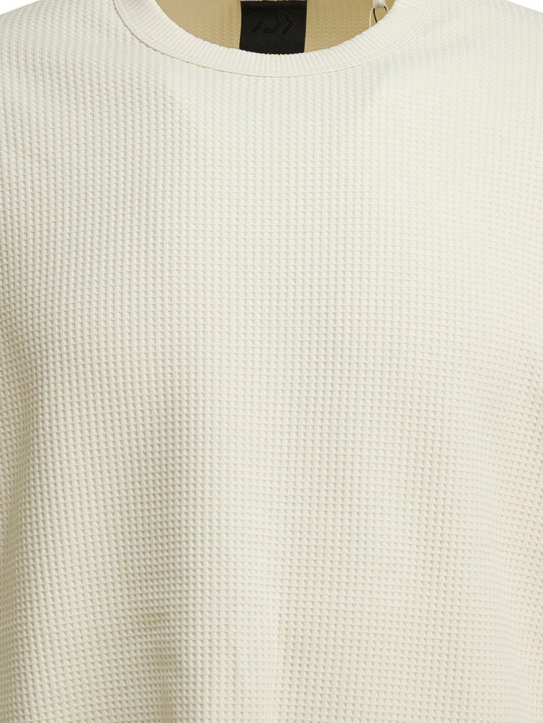 beige polyester t-shirt by Selfnex
