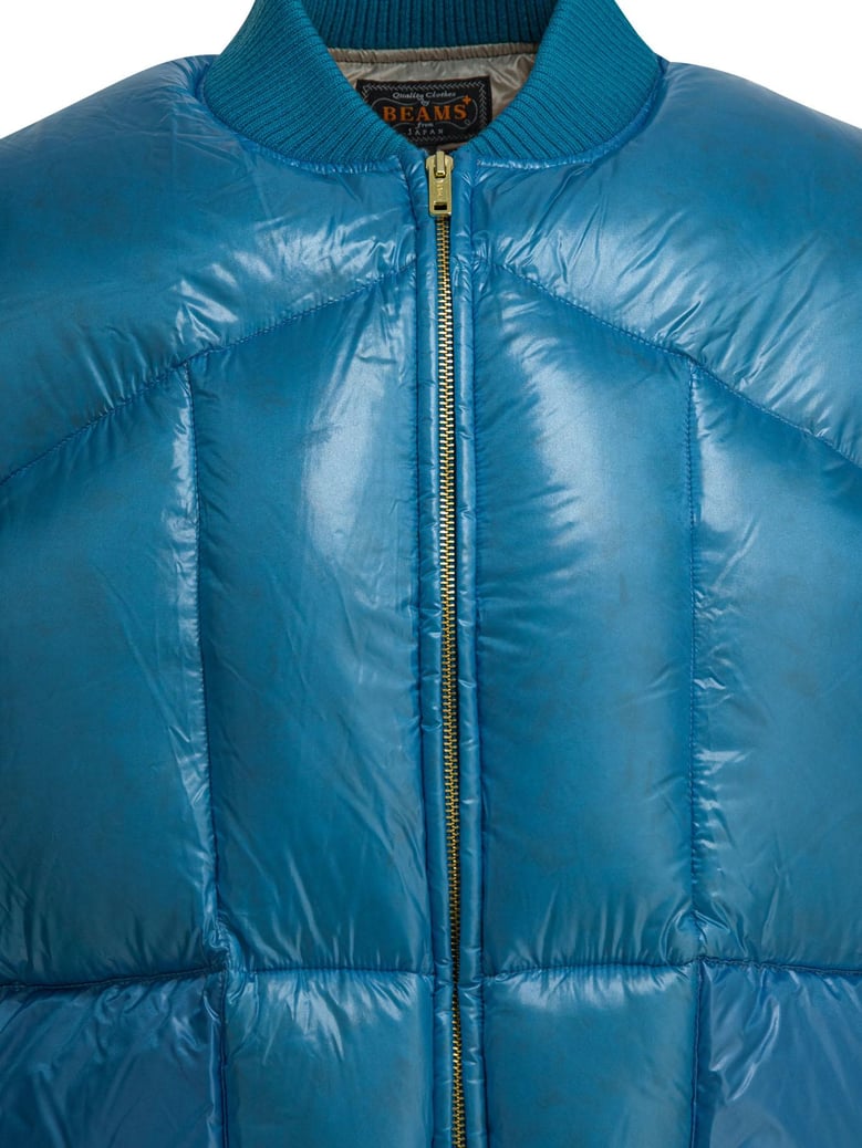light blue nylon down jacket by Selfnex