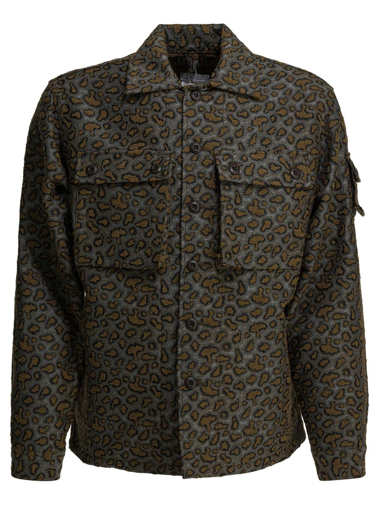 brown polyester cotton jacket by Selfnex